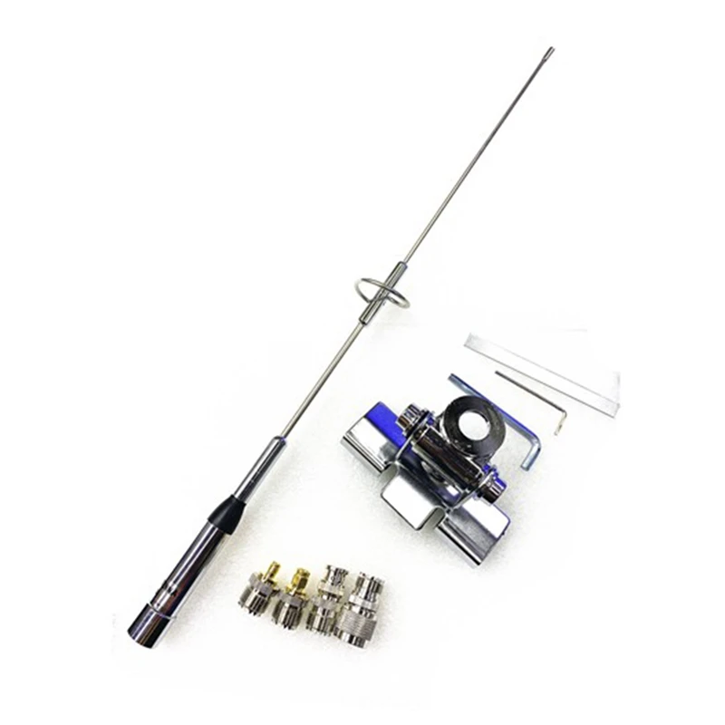 

4 Connector +NL-770S Dual Band Antenna RB-400 Antenna Mount Bracket Clip 5M Coaxial Cable Kit For Car Radio KT8900