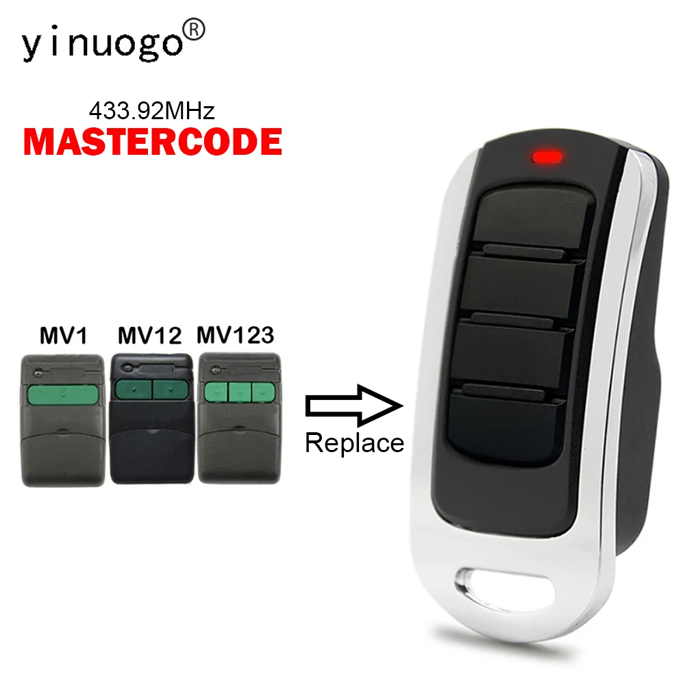 MASTERCODE MV1 MV12 MV123 Garage Door Remote Control MASTERCODE MV1 MV12 MV123 Gate Remote Control Duplicator Garage Door Opener