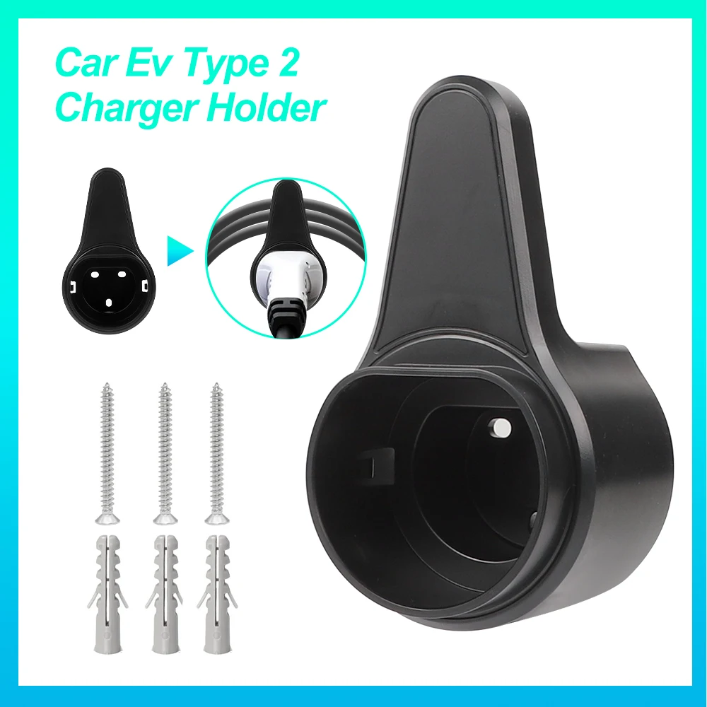 

EV Charger Holder Holster Electric Car Type 2/1 J1772 Cable Organizer EVSE Charging Nozzle Dock Extra Protection Leading Wallbox