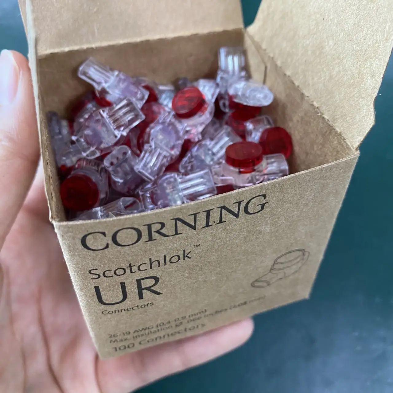 3M/CORNING UY K3 Three-wire Multiplexed Three-core Fast Connect Wiring Telephone Network Cable Crimping Quick Connector 100 PCS