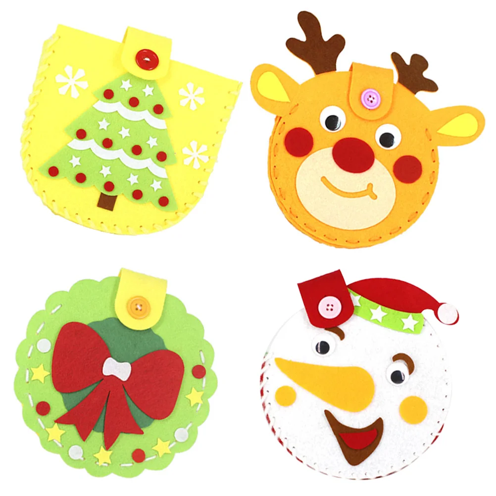 

Christmas Handbag Diy Craft Sewing Kit Toys Crafting Cartoon Stuffed Sew Kits Kidstree Ornaments Decoration