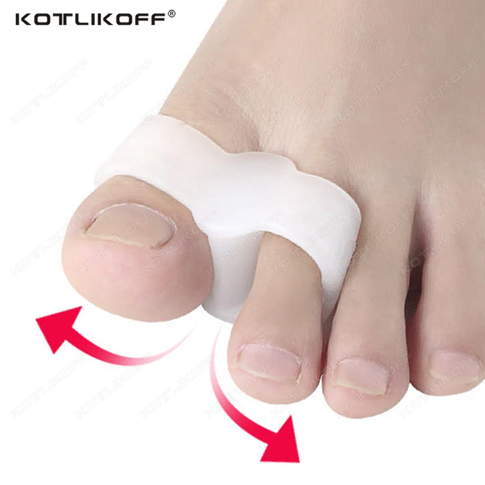 

2 PCS Silicone Toe Spreader Separator Bunion Hallux Valgus Corrector Soft Gel Straightener Spacers Stretchers Toes Protective