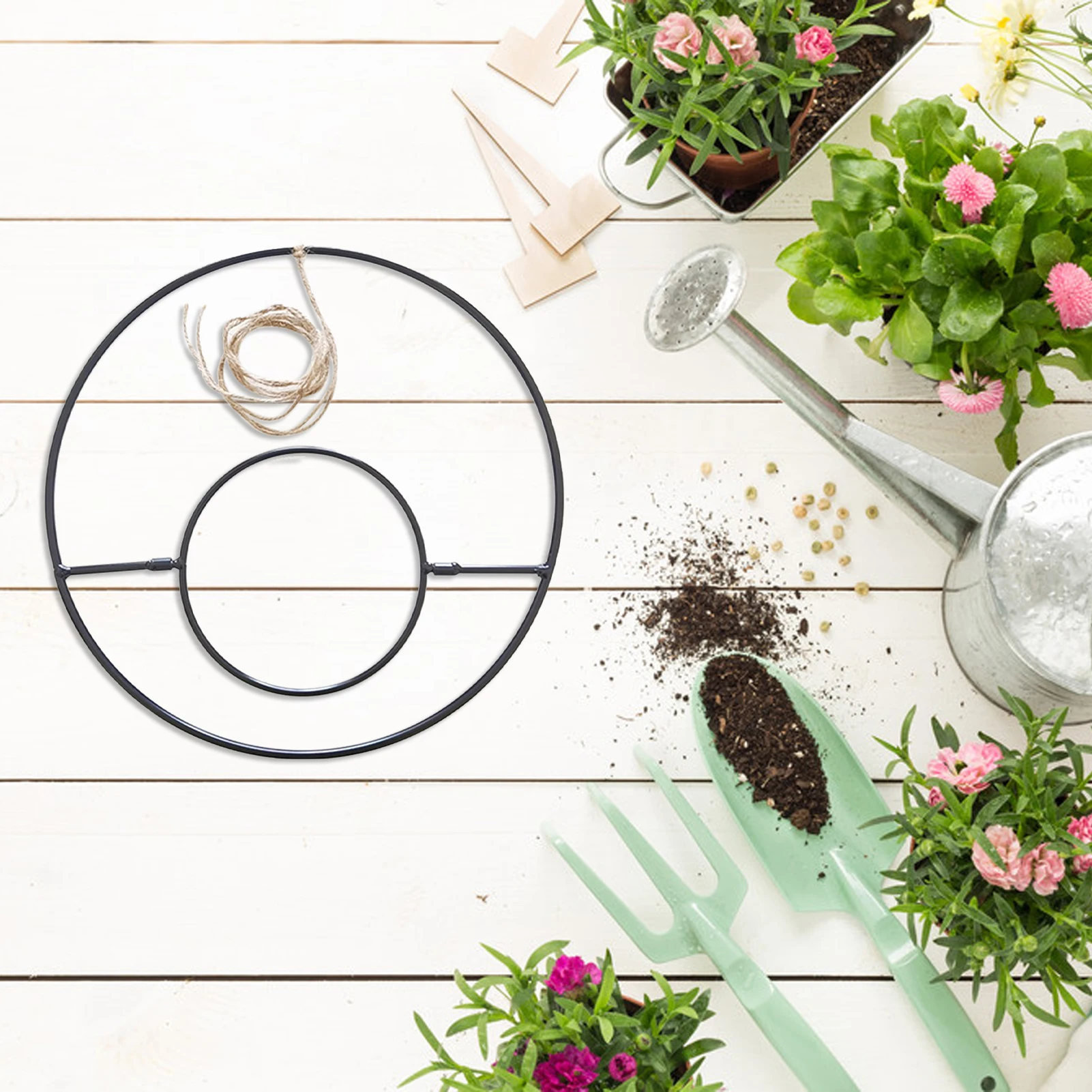 

Plant Hangers Round Black Metal Planters Holder Modern Hangings Plant Baskets For Plants Indoor Outdoor Minimalist Flower Pot