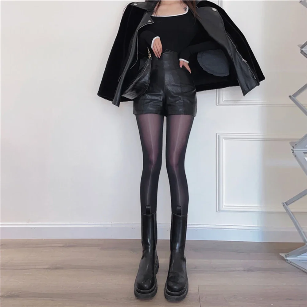 Женские сексуальные эластичные тонкие шелковые прозрачные масляные блестящие