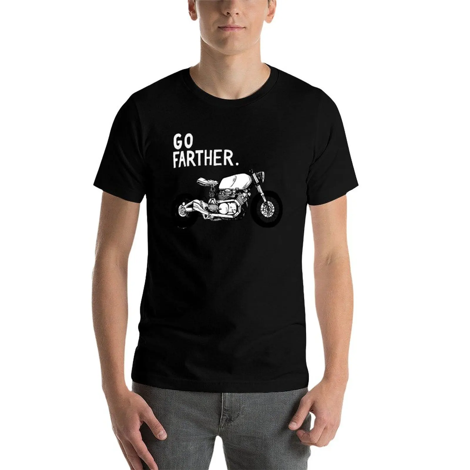 Фото Футболка Go Farther - Cafe Racer, повседневный топ для активного отдыха больших размеров №3