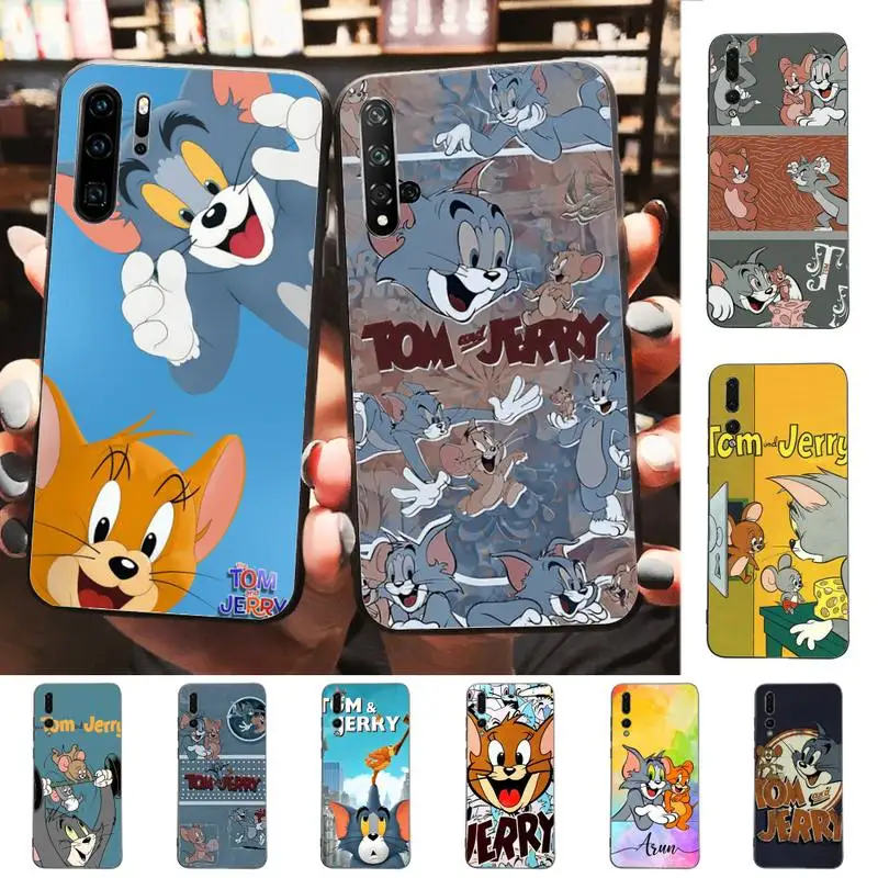 

Cat and Mouse Phone Case for Huawei P30 40 20 10 8 9 lite pro plus Psmart2019