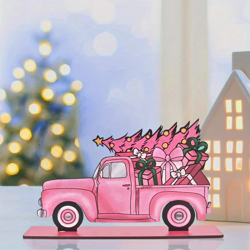 Рождественская елка розовый пикап Фотофон Рождественский домашний декор для