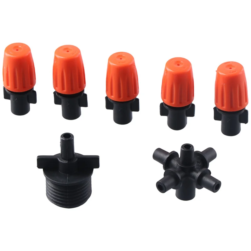 Садовый спринклер туман для полива 5 насадок 1/2 дюйма монтажный адаптер саженцев