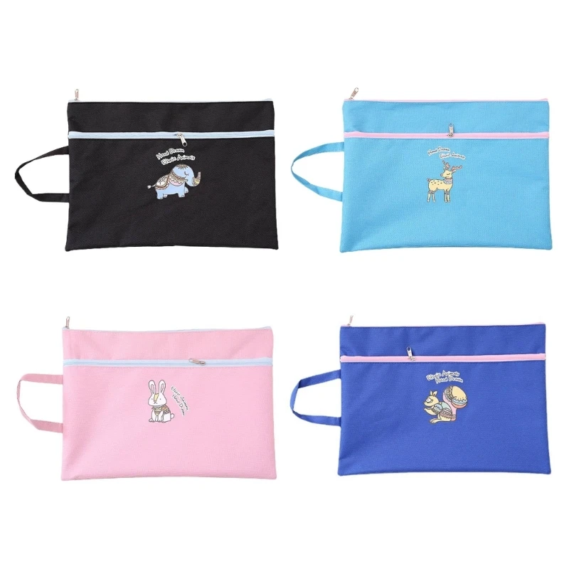 

A4 Size Document Bags Files Category Bag Multifunctional File Bag Double Layer Zipper Storage Bag Office School Supplies