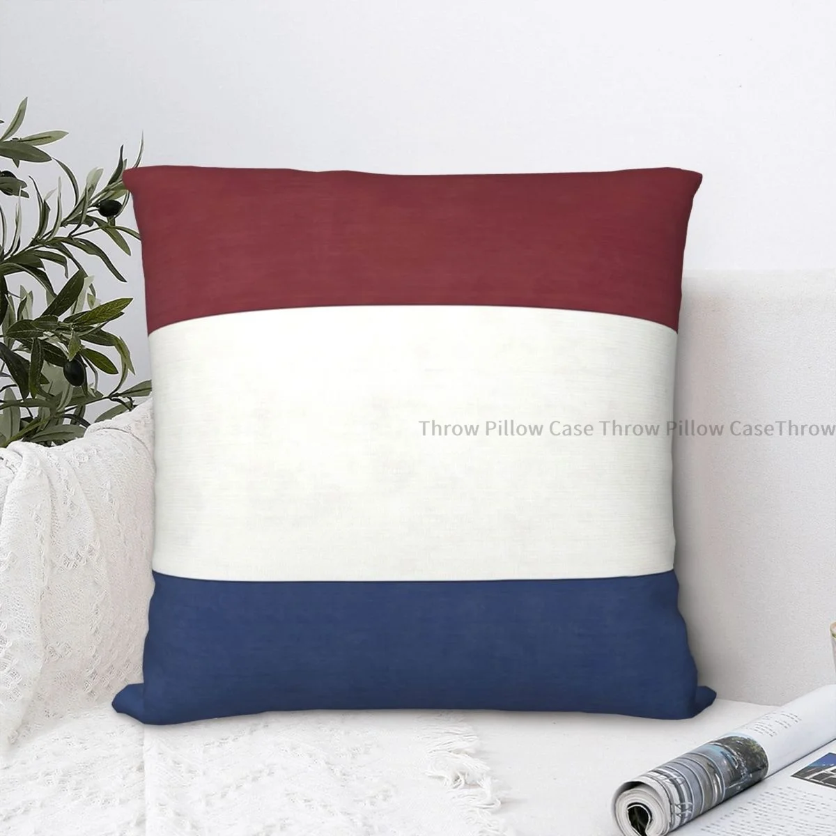 

Netherlands Flag Throw Pillow Case Backpack Cushions Covers DIY Printed Soft Sofa Decor