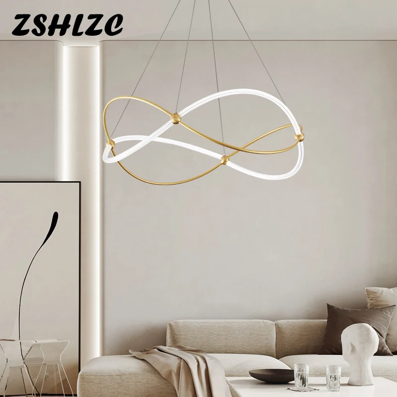 

New Modern Home Decor Chandeliers Living Room Dining Room Lights Fixtures Bedroom Gold Chandelier All Copper Indoor Led Lighting