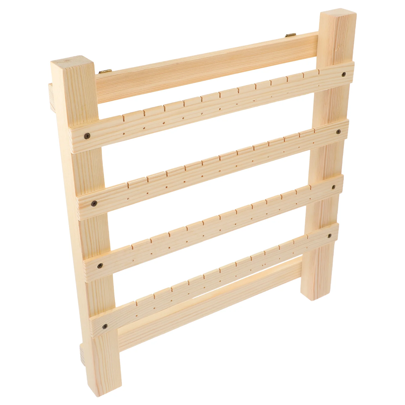 

Wall Jewelry Rack Earring Organizer Wooden Mounted Necklace Holder Storage Hanging Display Holders Decorative