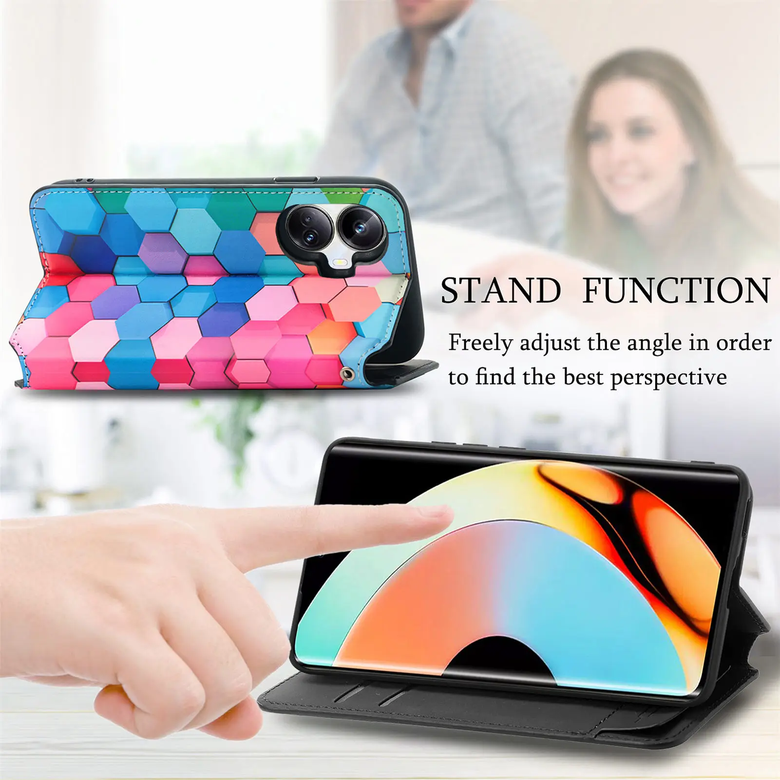 Патинированный чехол для телефона OPPO Reno9 A17 A77 Realme C31 C30S C33 Reno8T защитный