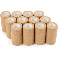 12 rolls beige elastic self adhesive bandage 10 cmx4 5m sports elastic bandage for sports injury and pet treatment