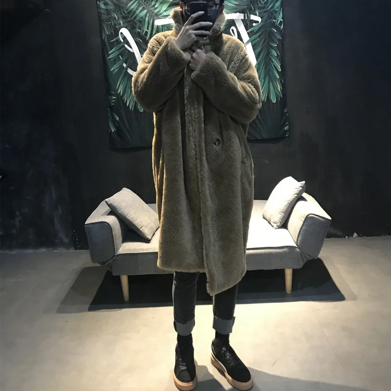 Winter European And American Men'S Coat Windbreaker Loose Silhouette Composite Fur One Sheep Sheared  Fashionable Gentle