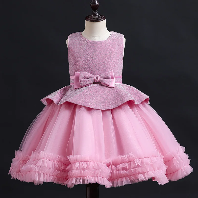 

New European and American Children's Dress Flower Girl Wedding Dress Princess Dress Piano Party Birthday Performance Dresses