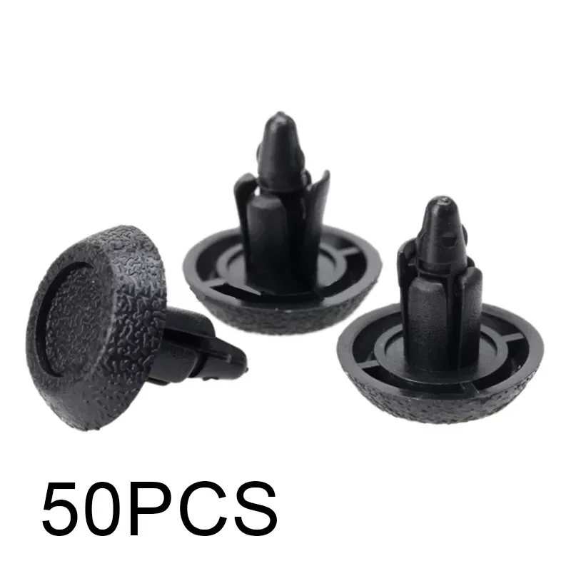 

50pcs Fasteners 7mm Fastener Push Clip Black Auto Vehicle Door Trim Panel Retainer Fastener For Toyota Camry Highlander Carola