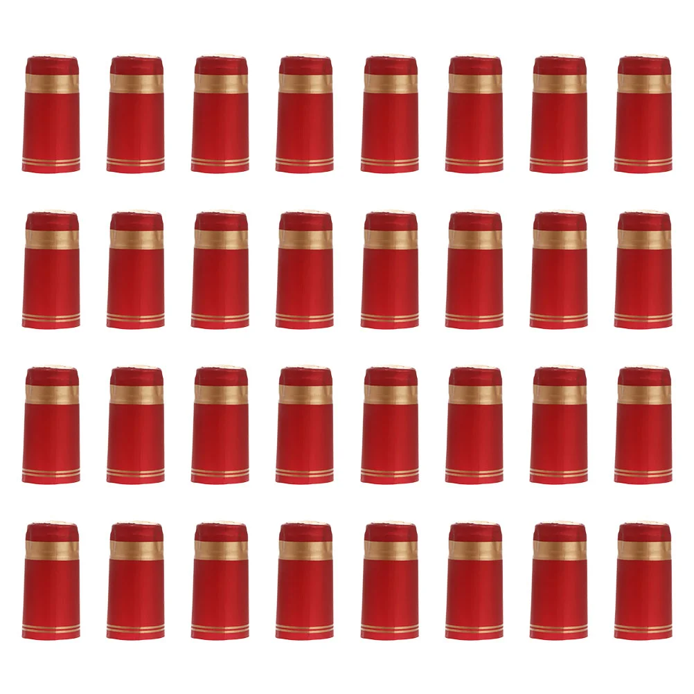 

50pcs Reusable Bottle Caps PVC Bottle Wraps Cork Tops Shrink Caps