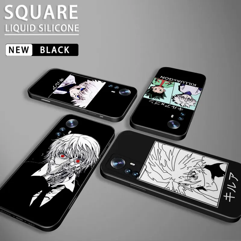 

Hunter X Hunter Square Liquid Silicone Phone Case For Xiaomi Poco M5 X3 X4 X5 NFC M3 C40 Pro For MI 12 11 10T 12T Note 10 Cover