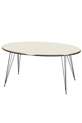 

Modern Center table Ellipse Black Wire Foot Double Gold Cream coffee tables table basse furniture living room table