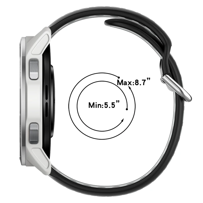 Силиконовый ремешок для Xiaomi Mi Watch S1 Active Global Ver. Умный Браслет разных цветов 22 мм
