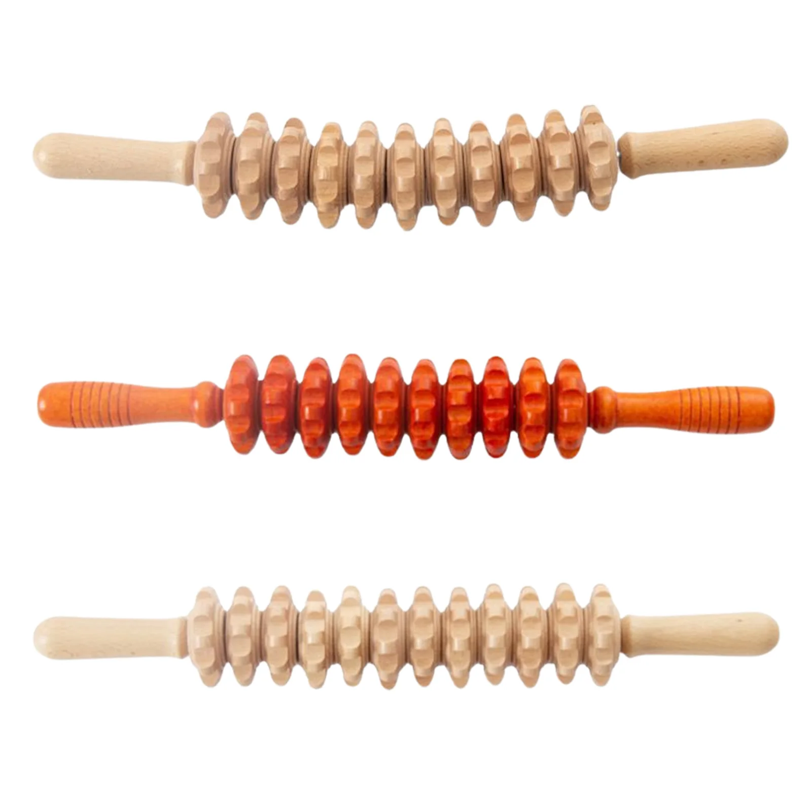 

Wooden Abdomen Massager Multifunctional Fitness Roller Stick Muscle Relax Tool Body Anti Cellulite Waist Massage