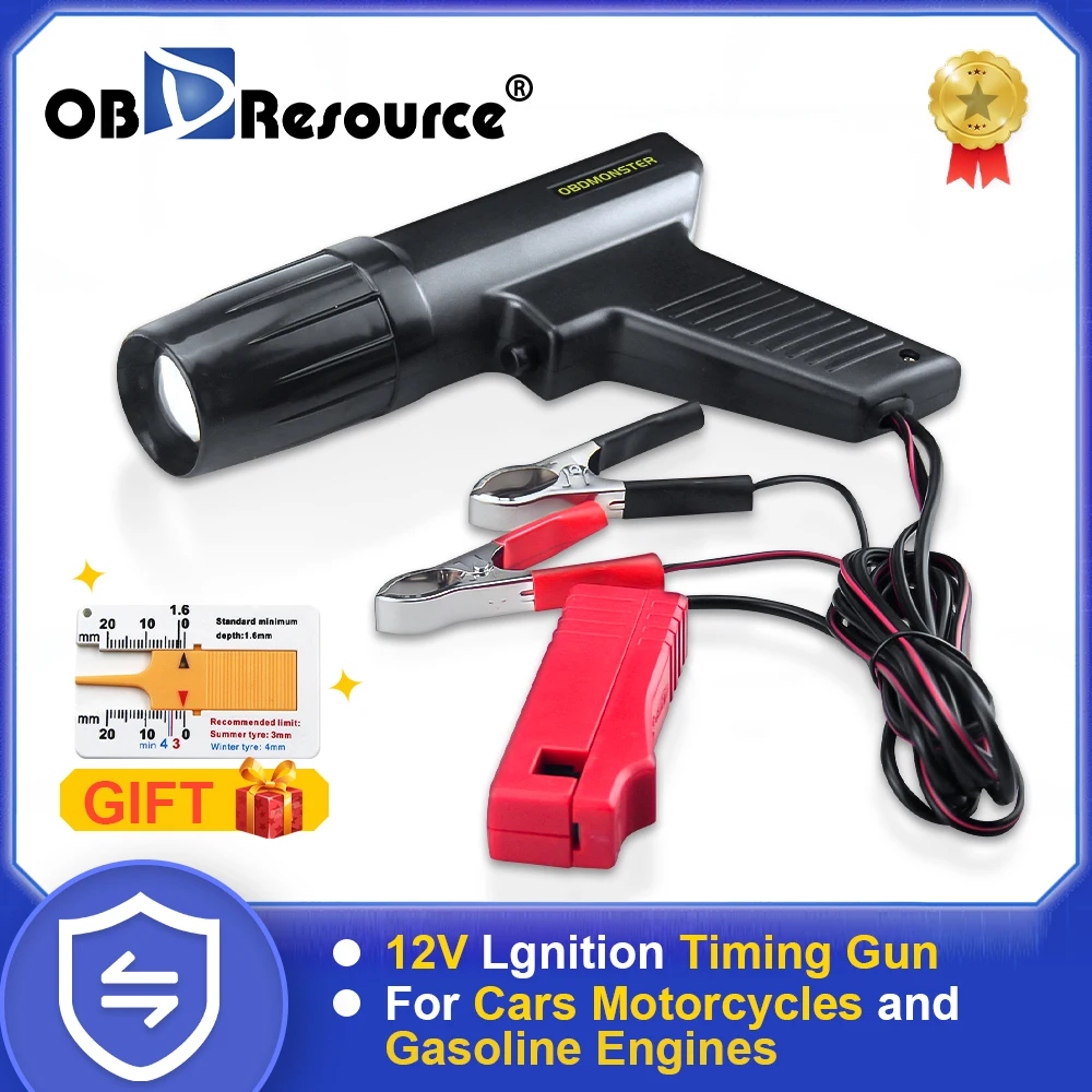 Ignition Timing Light Gun Strobe Lamp Inductive Petrol Engine 200-10000R/Min Professional Strobe Lamp Gun Auto Diagnostic Tools