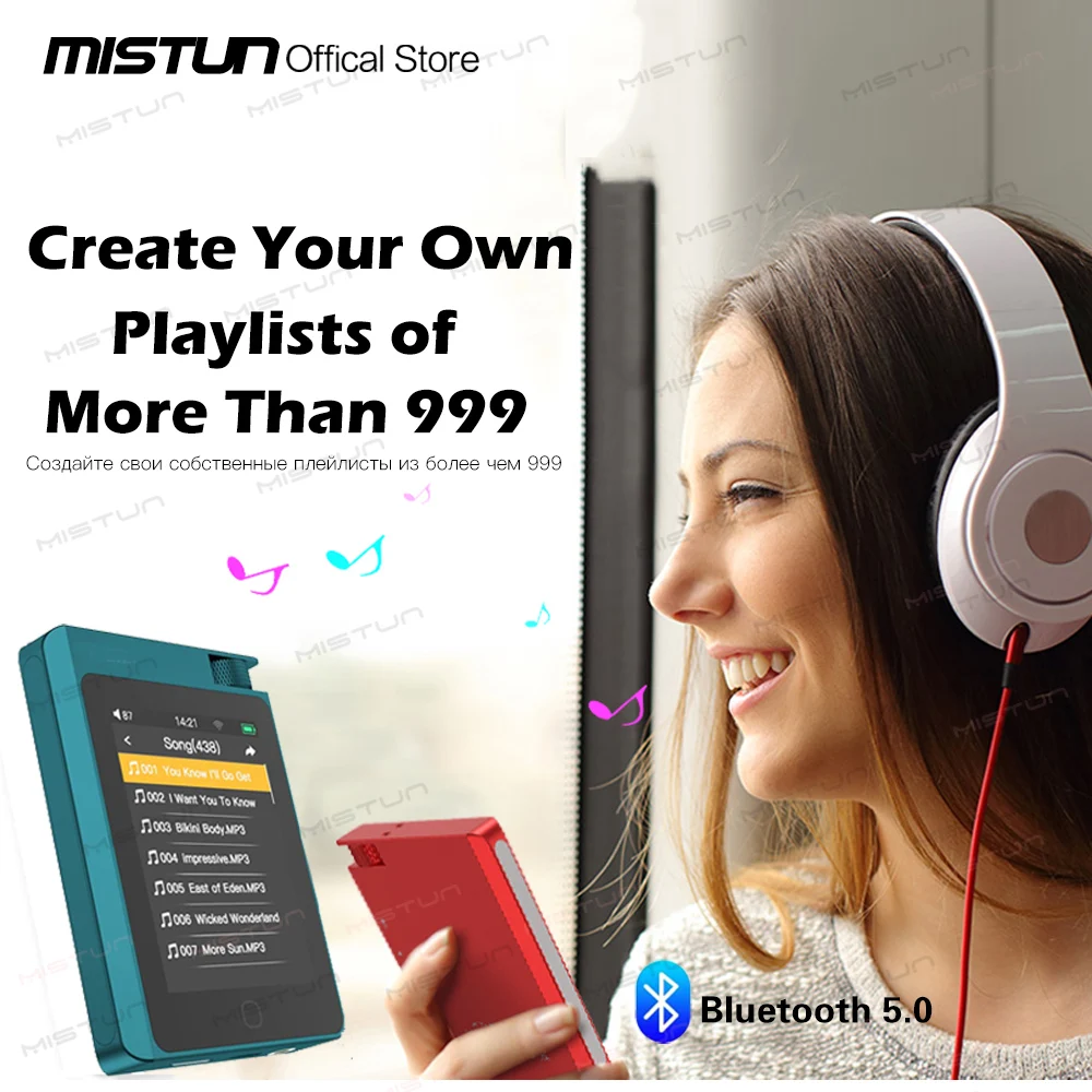 Новинка 2022 Hi-Fi плеер Bluetooth 5 0 MP3-плеер поддержка эквалайзера аудио музыкальный