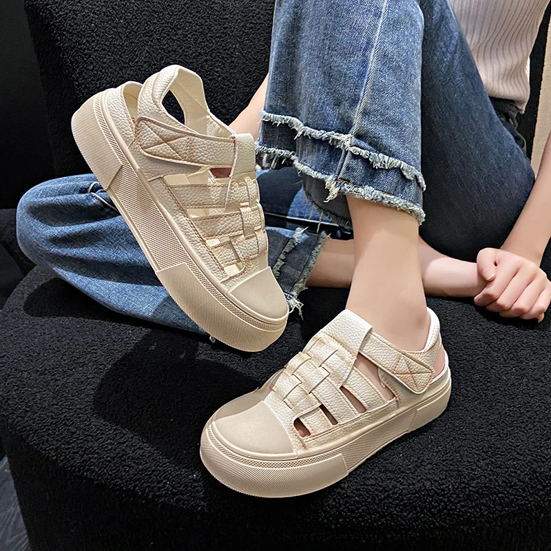 Summer Women Gladiator Shoes Platform Ladies Breathable Roman Sandals Womans Girls Fashion Cozy Outdoor Shoes Slides