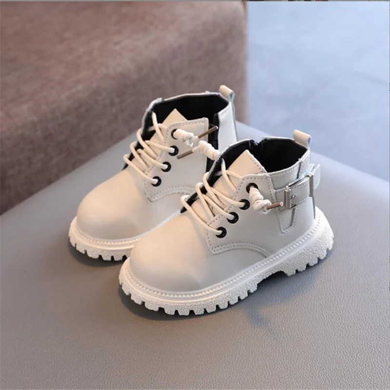

Kids Leather Chelsea Boots Waterproof Children Sneakers Black Toddler Snow Boots Girl Winter Shoe Boy