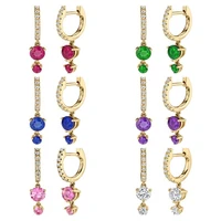 boho crystal pendant 925 sterling silver hoop earrings stud earrings for women simple fashion jewelry birthday gifts