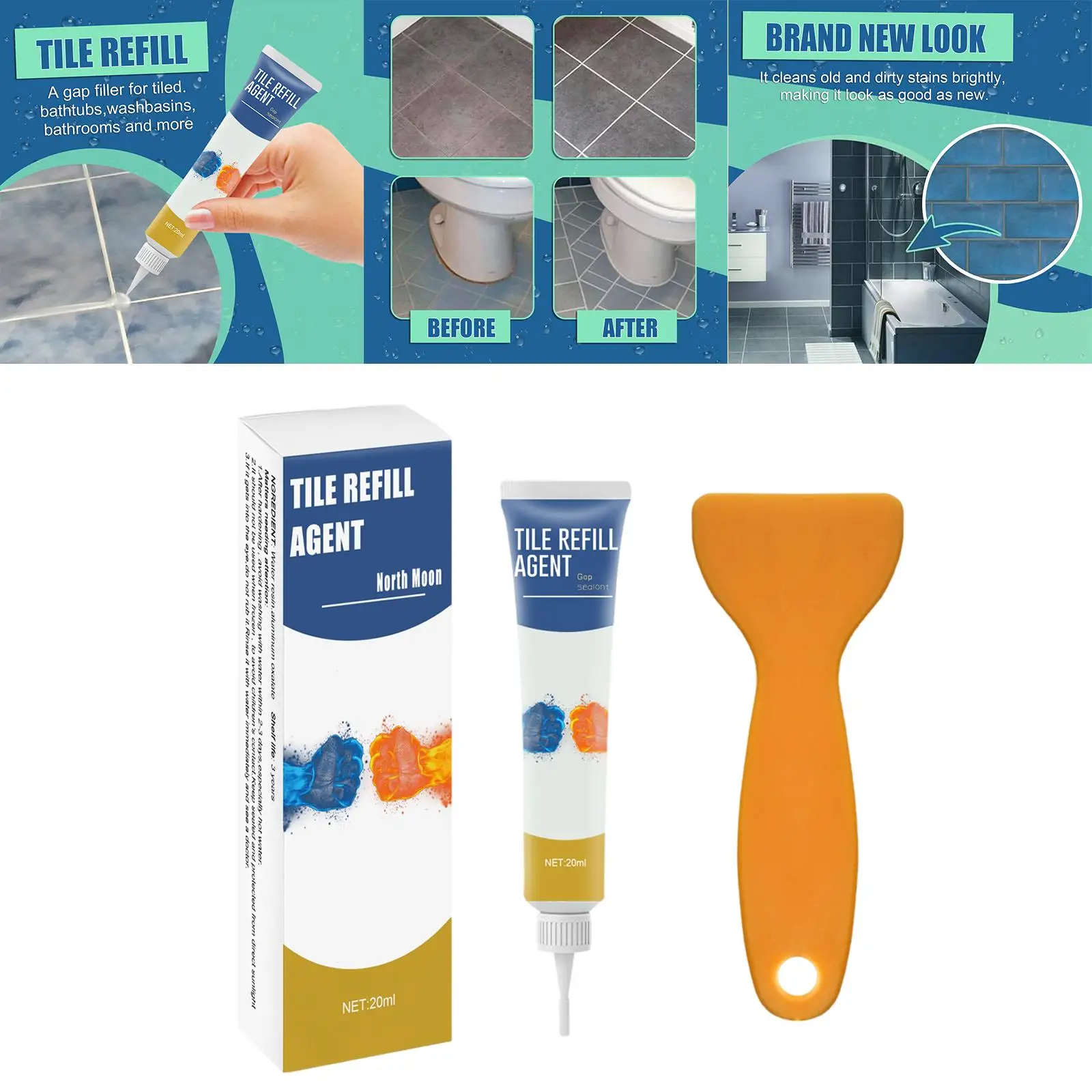 Средство для заправки плитки 20 мл со скребком