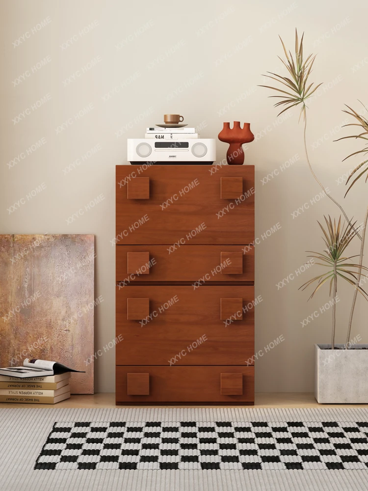 Комбинация карточных шкафов из цельного дерева в скандинавском стиле ретро