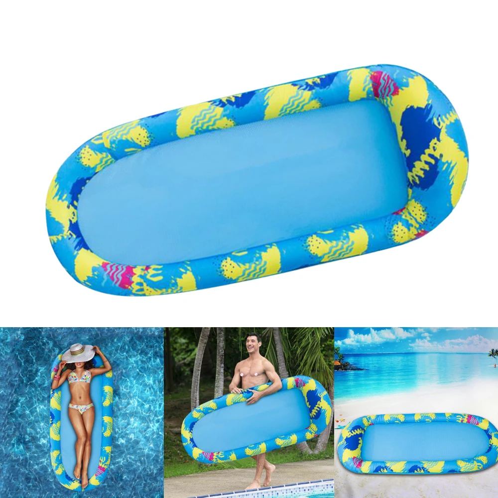 

PVC Summer Inflatable Floating Row Swimming Pool Floating Air Bed Summer Water Floating Hammock Water Sports Lounger Chair