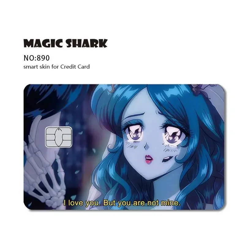 

Наклейка для дебетовой карты с рисунком сердец медведя тумана аниме Titian crertd наклейка для небольшого чипа без чипа