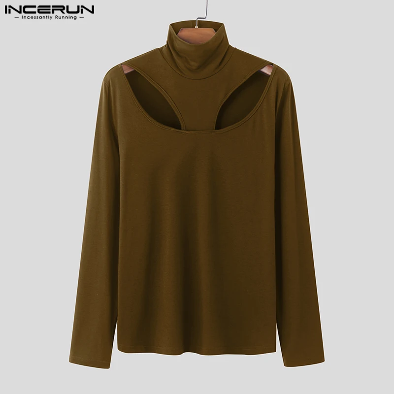 INCERUN 2024 повседневные топы с длинными рукавами текстурированные однотонные
