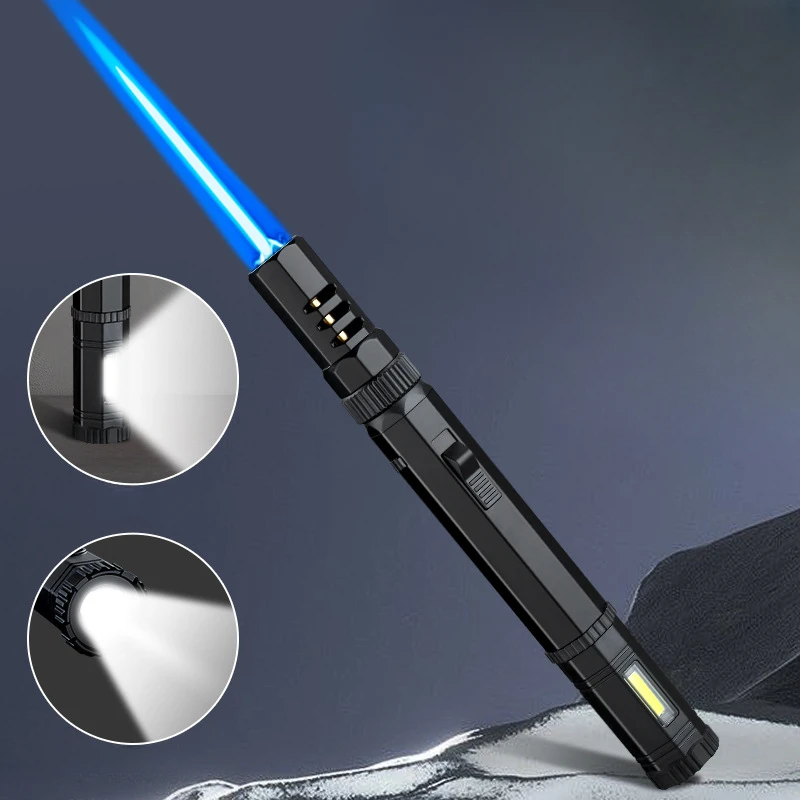 Металлическая газовая зажигалка в стиле светового меча мощная турбинная