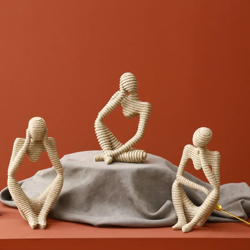 

Nordic Creative Furnishings Decorations Living Room Room Office Sandstone Drawing Character Decoration Ornaments