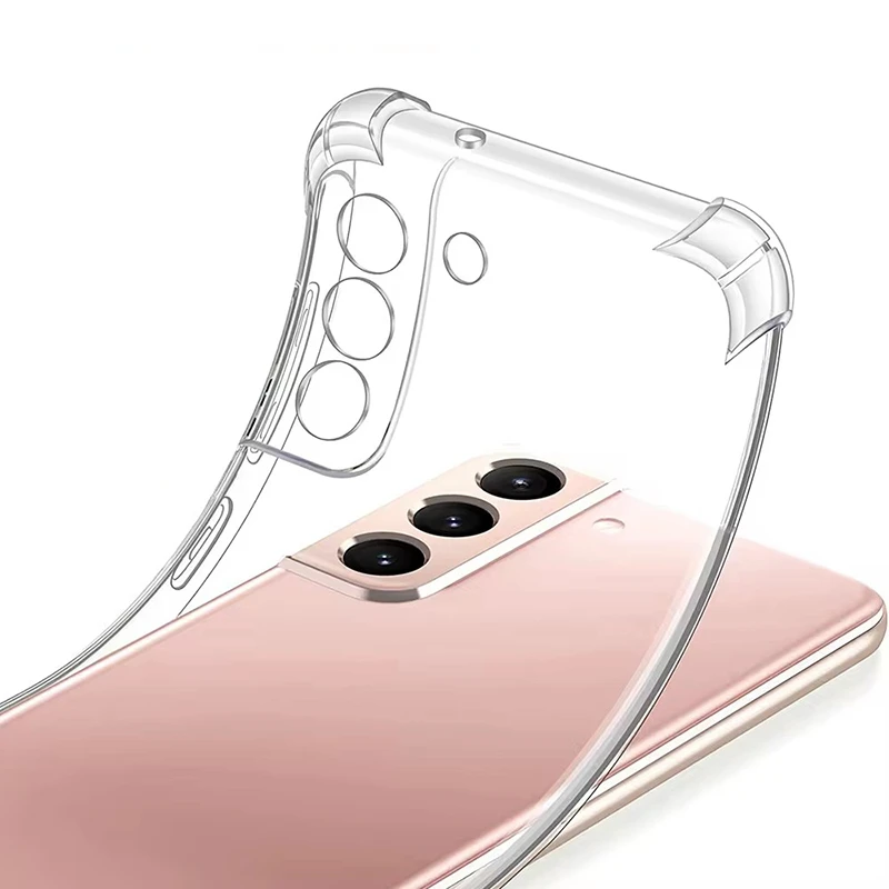 Роскошный прозрачный чехол для телефона Samsung S24 S23 S22 S21 Ultra Plus противоударный Galaxy A55