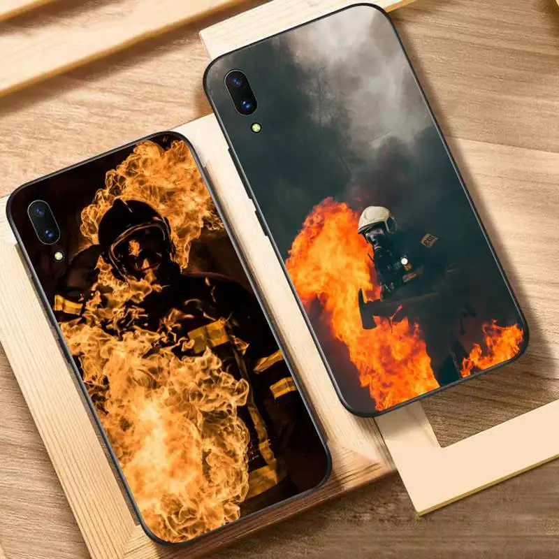 

Firefighter Heroes Fireman Phone Case for Redmi 8 9 9A for Samsung J5 J6 Note9 for Huawei NOVA3E Mate20lite cover