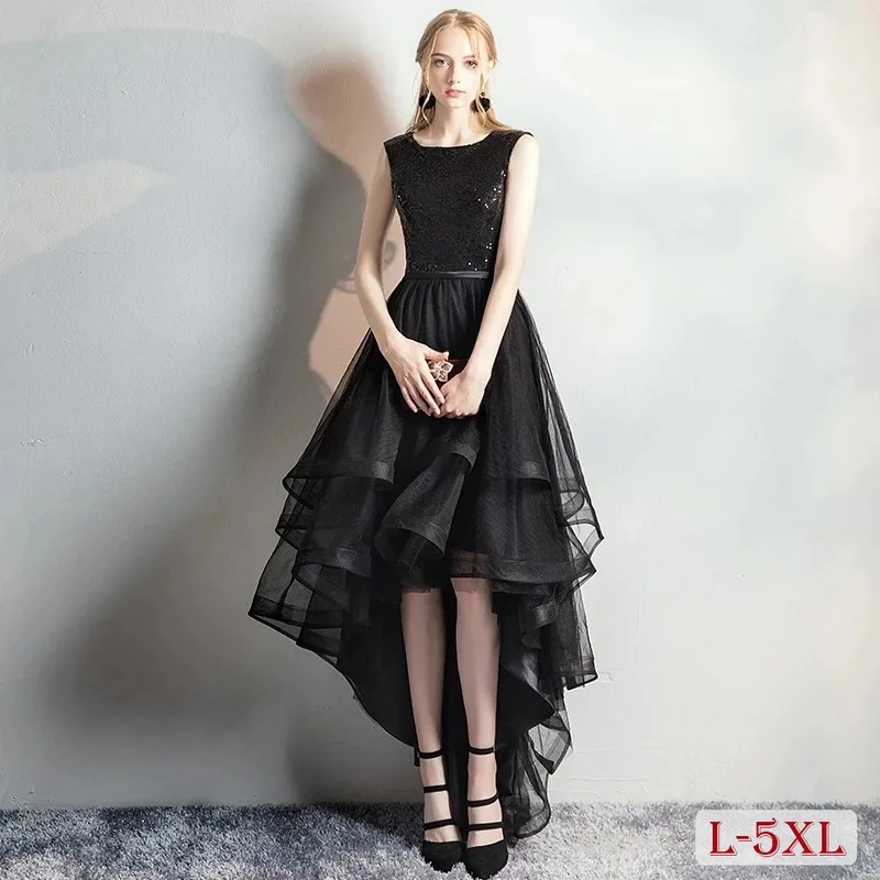

Modern Plus Size Women Party Dress Luxury Lady Gothic Lolita Sequin Shiny Mesh Evening Dresses Female Trailing Prom Vestido