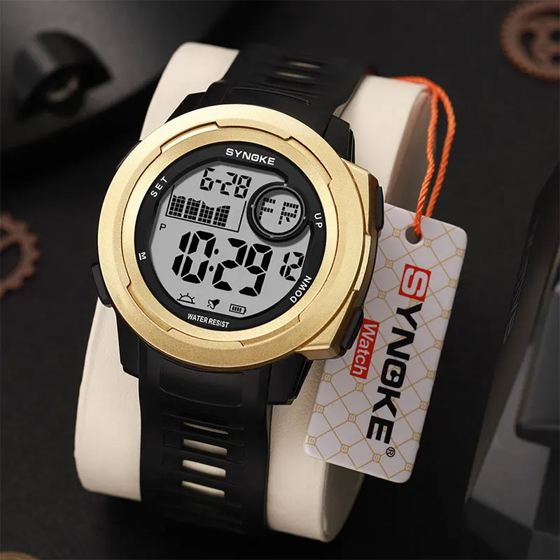 

SYNOKE Big Numbers Men Watch Outdoor Sports Oversized Digital Watches Easy to Read 5ATM Water Resistant Men's Clock Reloj Hombre