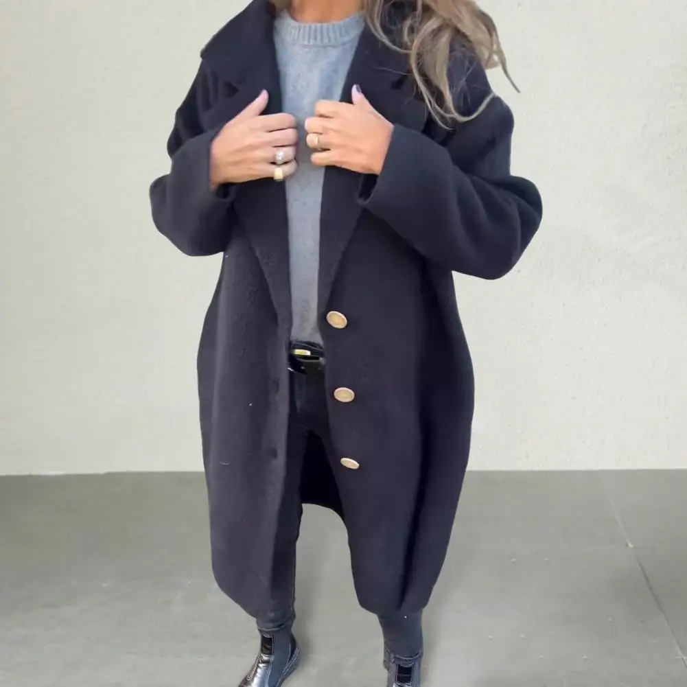 Женское свободное облегающее пальто стильная женская шерстяная куртка с