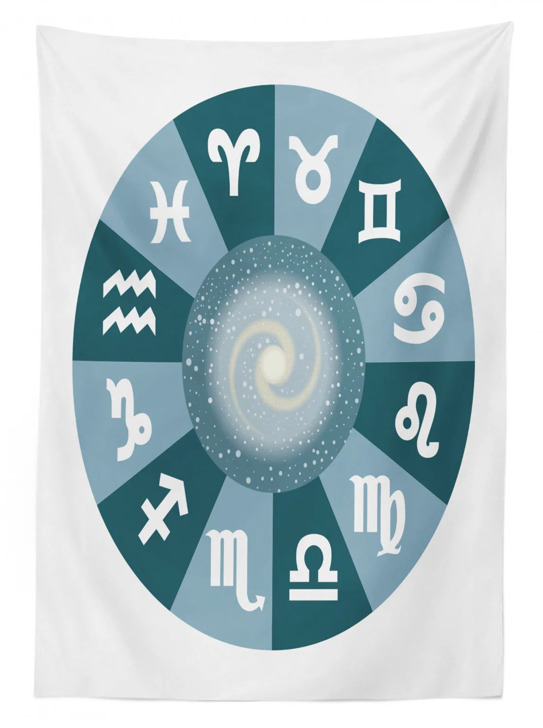 Скатерть с изображением Зодиака набор знаков тканевая обеденная скатерть