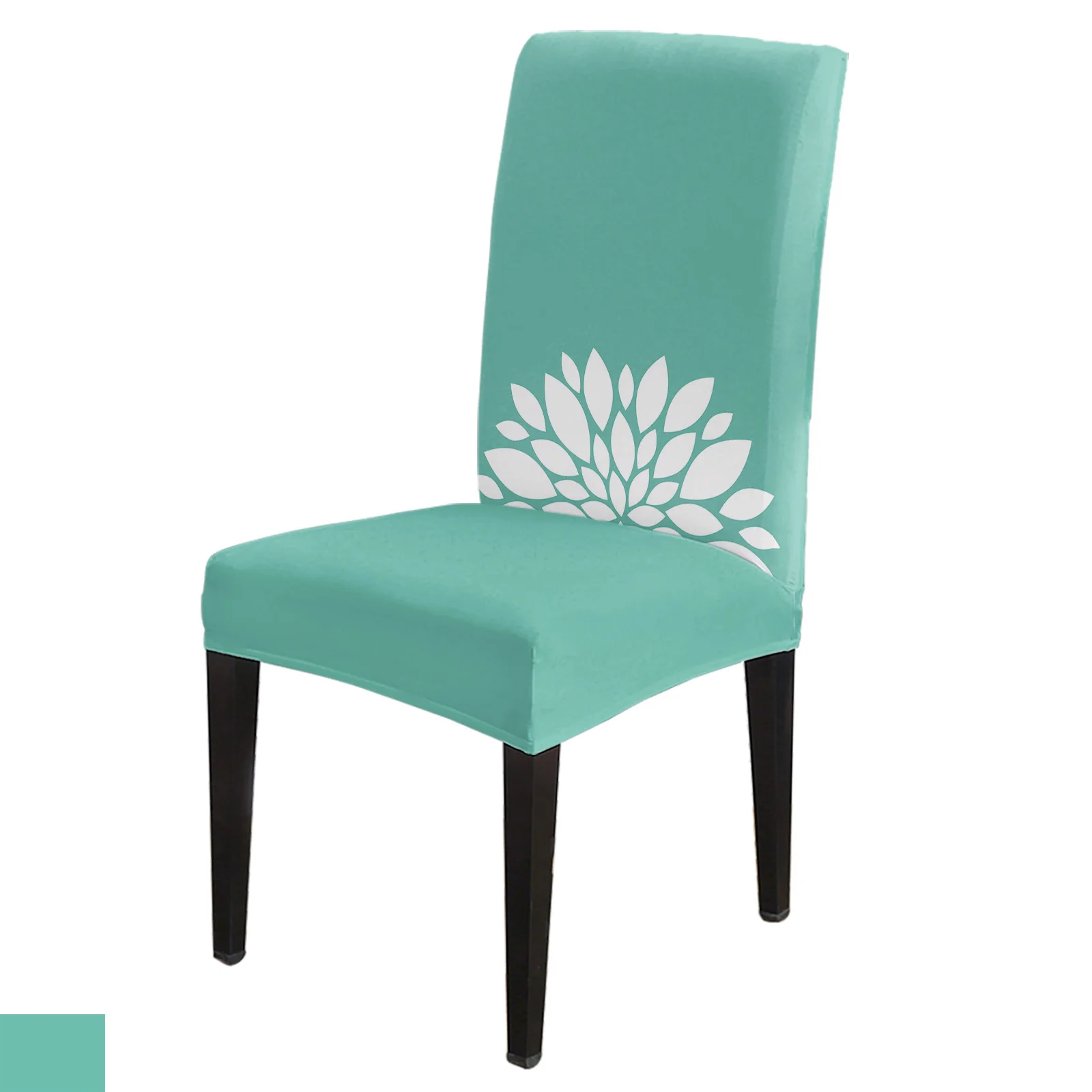 

Green Flower Dahlia Rural Farm Table And Chairs Chair Covers Living Room Wedding Supplies Dining Chair Cover Elastic