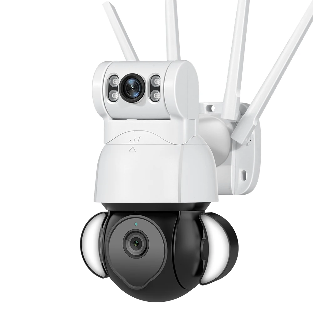 Home 2MP IP Camera Dual-Lens WiFi Wireless 4X Digital Zoom Auto Motion Tracking CCTV Security Camera Video Surveillance