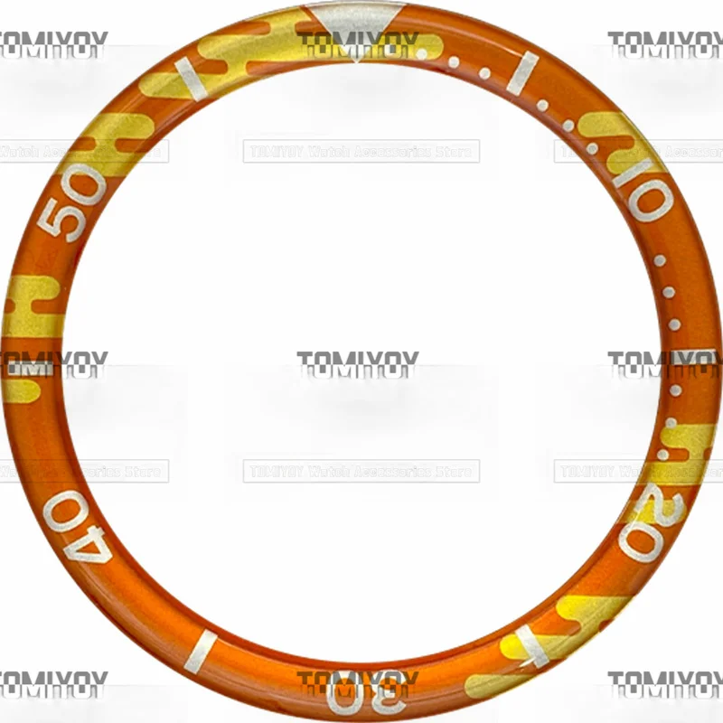 39 мм вариант C желтый синий черный зеленый резиновый плоский циферблат с вставкой