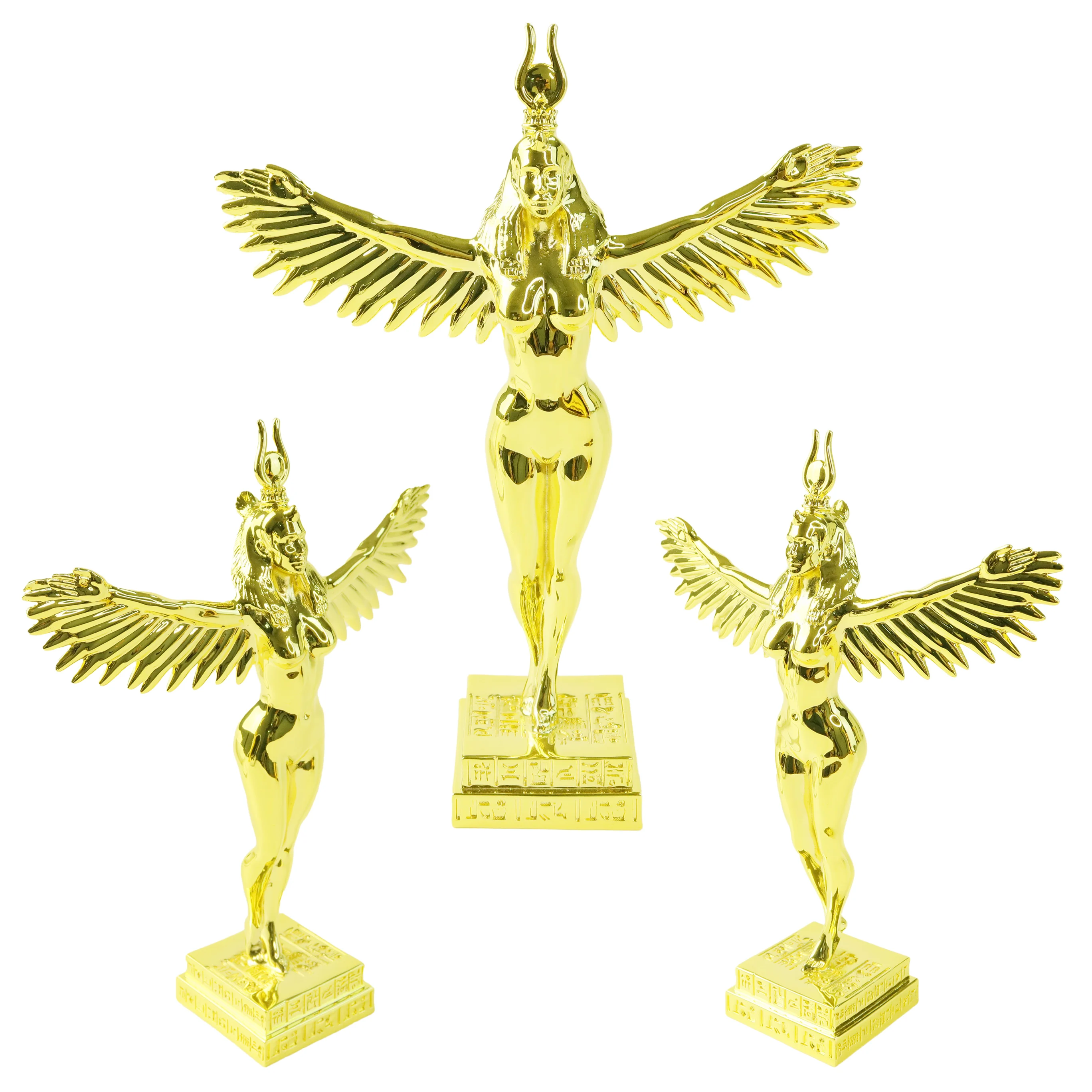 Фабрика на заказ новая тенденция золотые металлические поделки крылья ангела