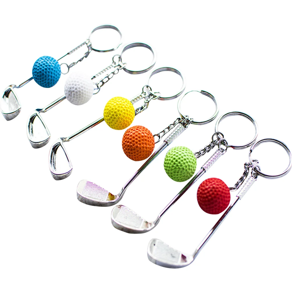 

Keychainkey Mini Hanging Keychains Pendant Keyrings Boys Keyring Bag Backpack Decor Men Ornament Pendants Golfball Model Pole