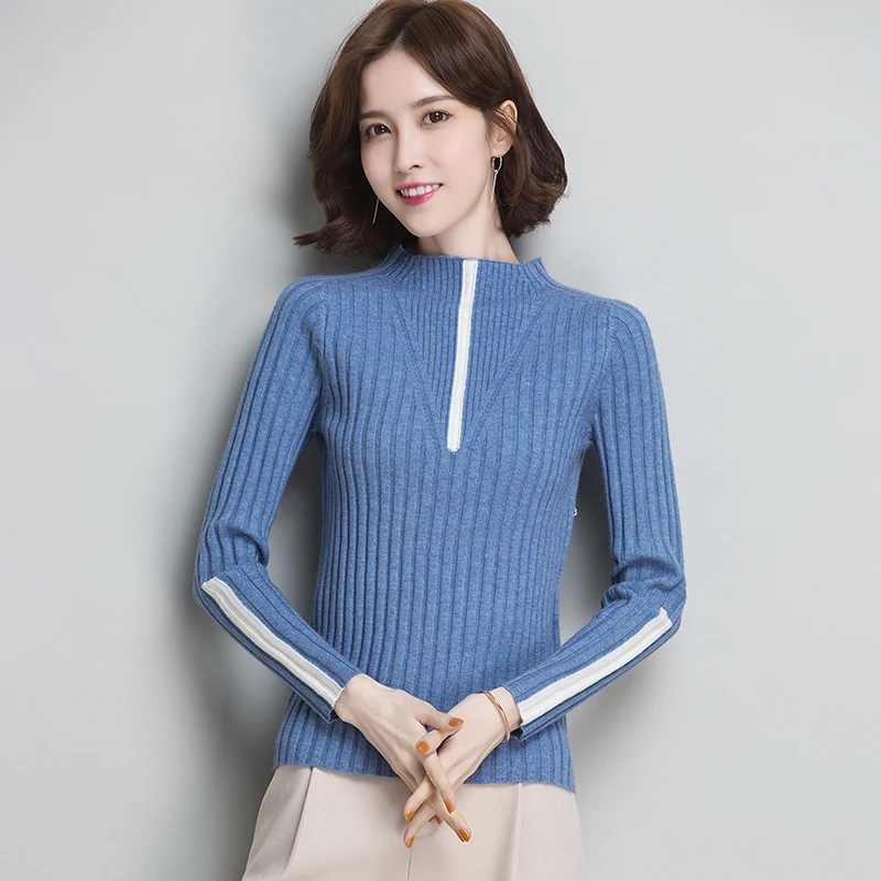 

Women Turtleneck Women's Plus Size Knitted Turtleneck Winter Cashmere Sweater For Women GRAY22